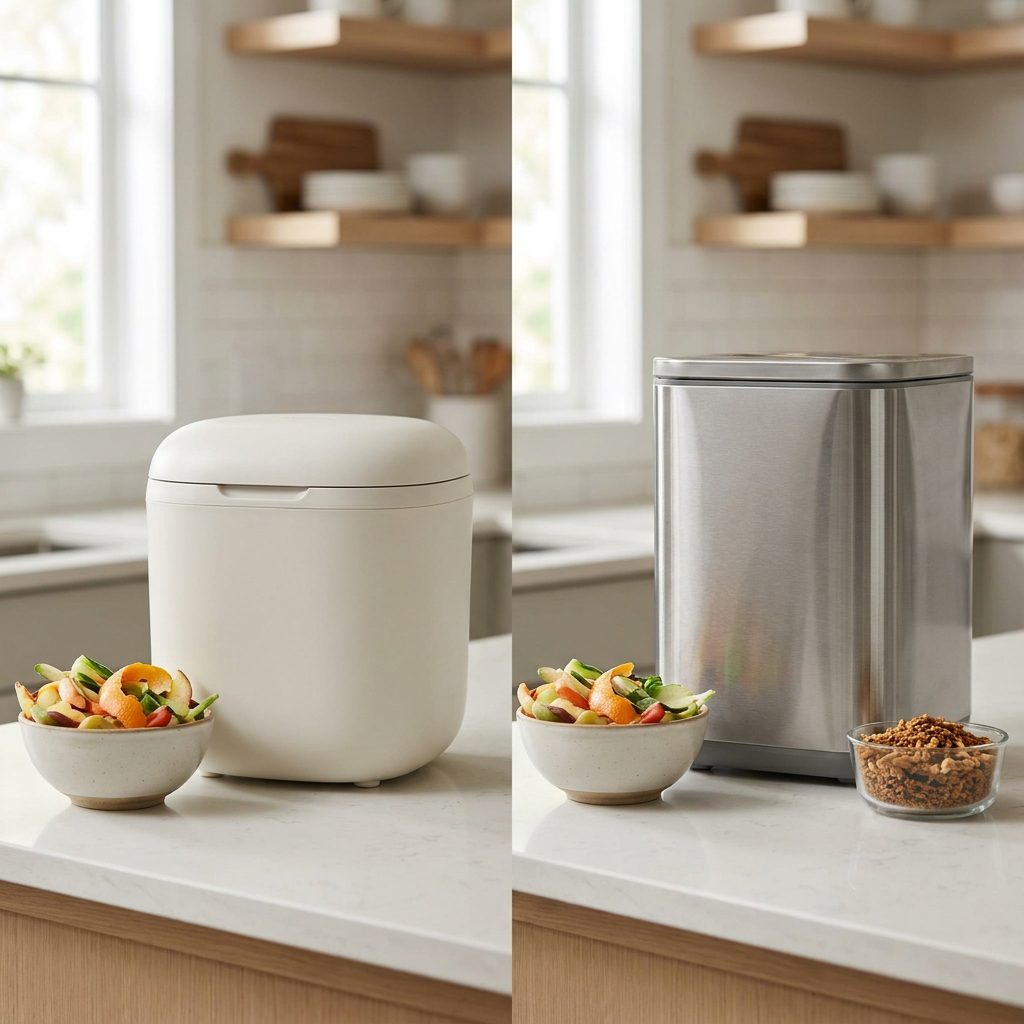 Comparison of two different countertop food-waste processing appliances.
